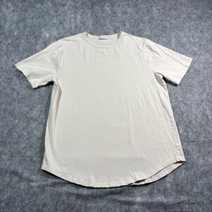 nuuds Mens Cream Colored Short Sleeve T-Shirt‎ Size M